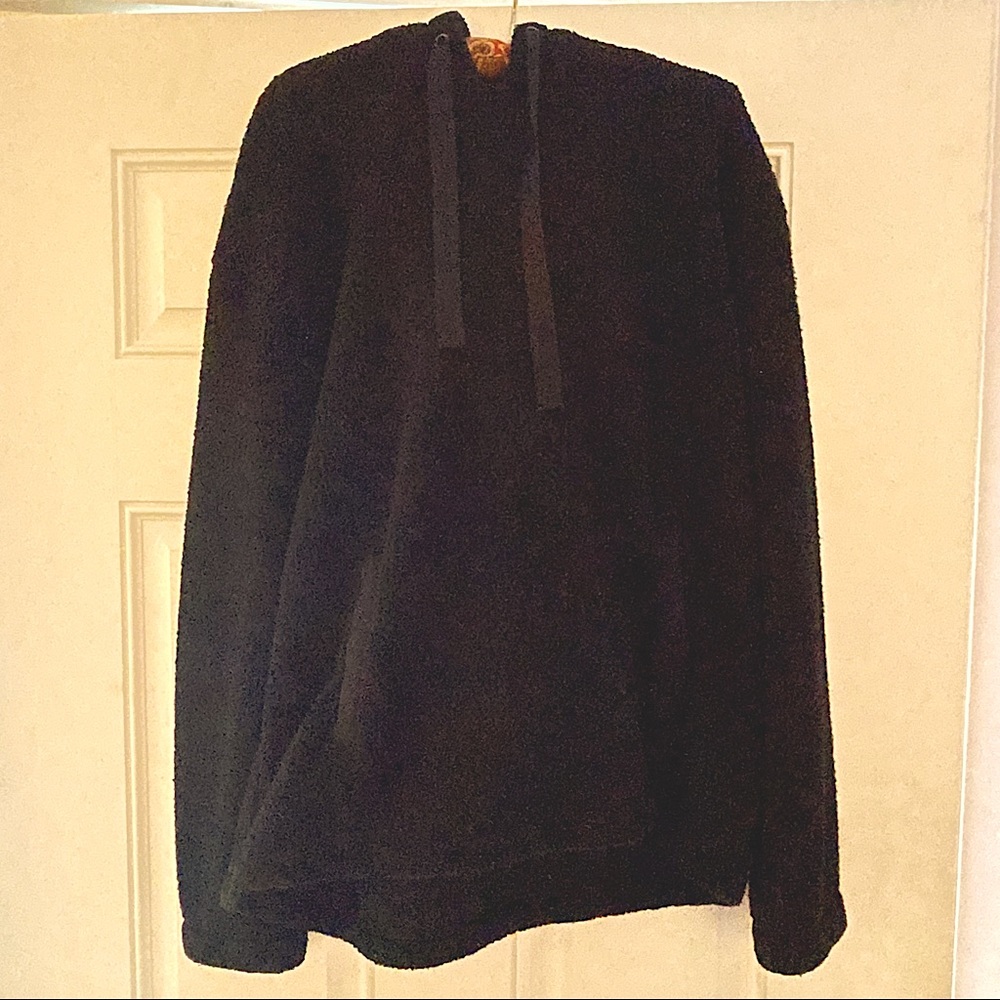 Abercrombie and Fitch black Sherpa hoodie